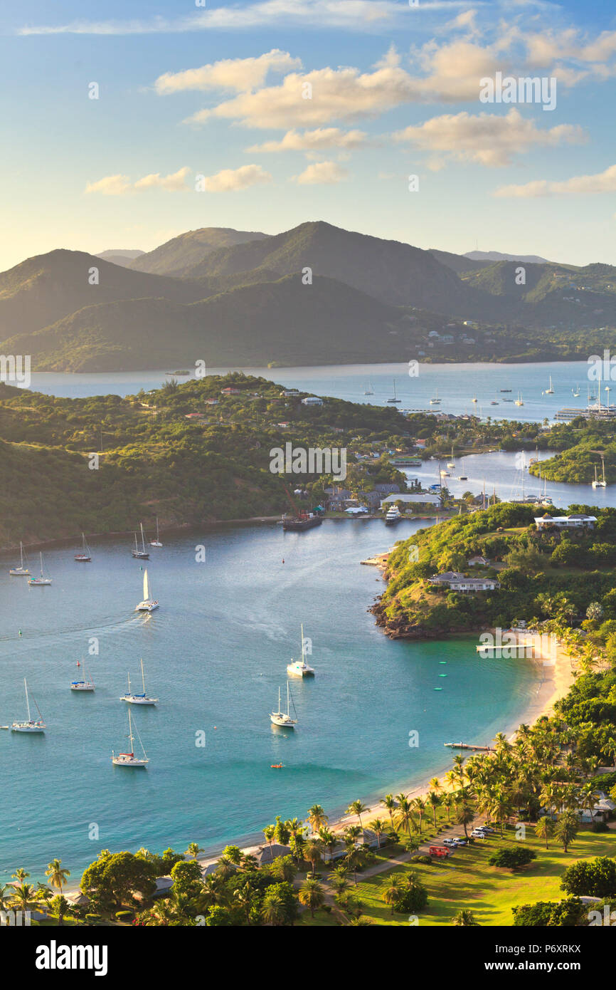 Caribbean, Antigua and Barbuda, English Harbour from Shirley's Heights