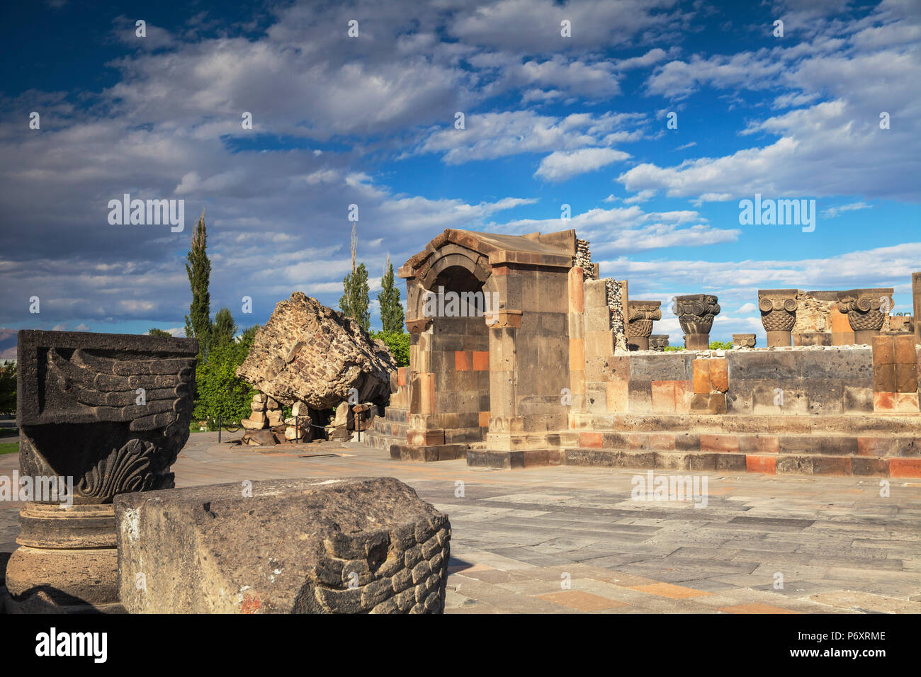 Armenia, Yerevan, Zvartnots Cathedral Stock Photo