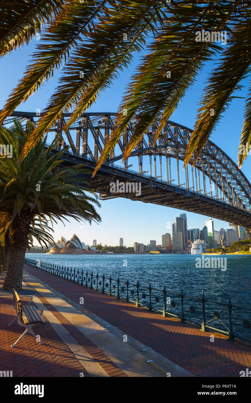 Harbour Bridge, Darling Harbour, Sydney, New South Wales, Australia Stock Photo