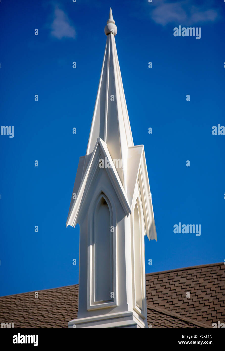 Decorative spire on building in Temple Square Stock Photo Alamy