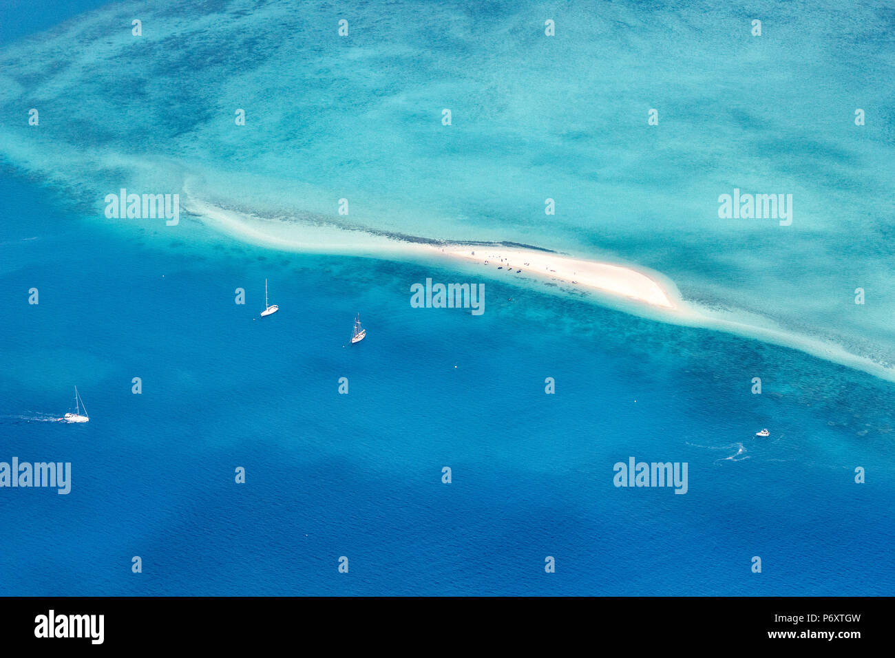 Aerial view of Whitsunday Islands. Queensland, Australia - Stock Image