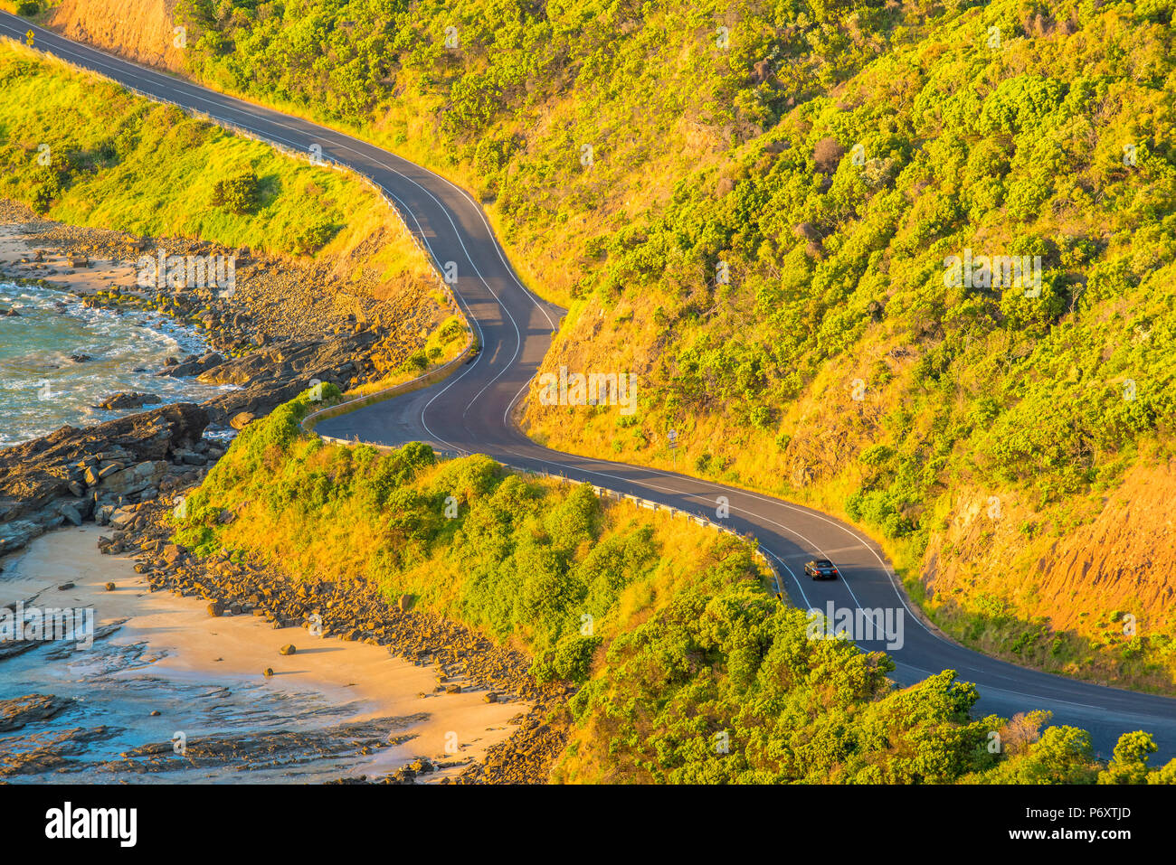 Great Ocean Road, Victoria, Australia. High angle view at sunrise. Stock Photo