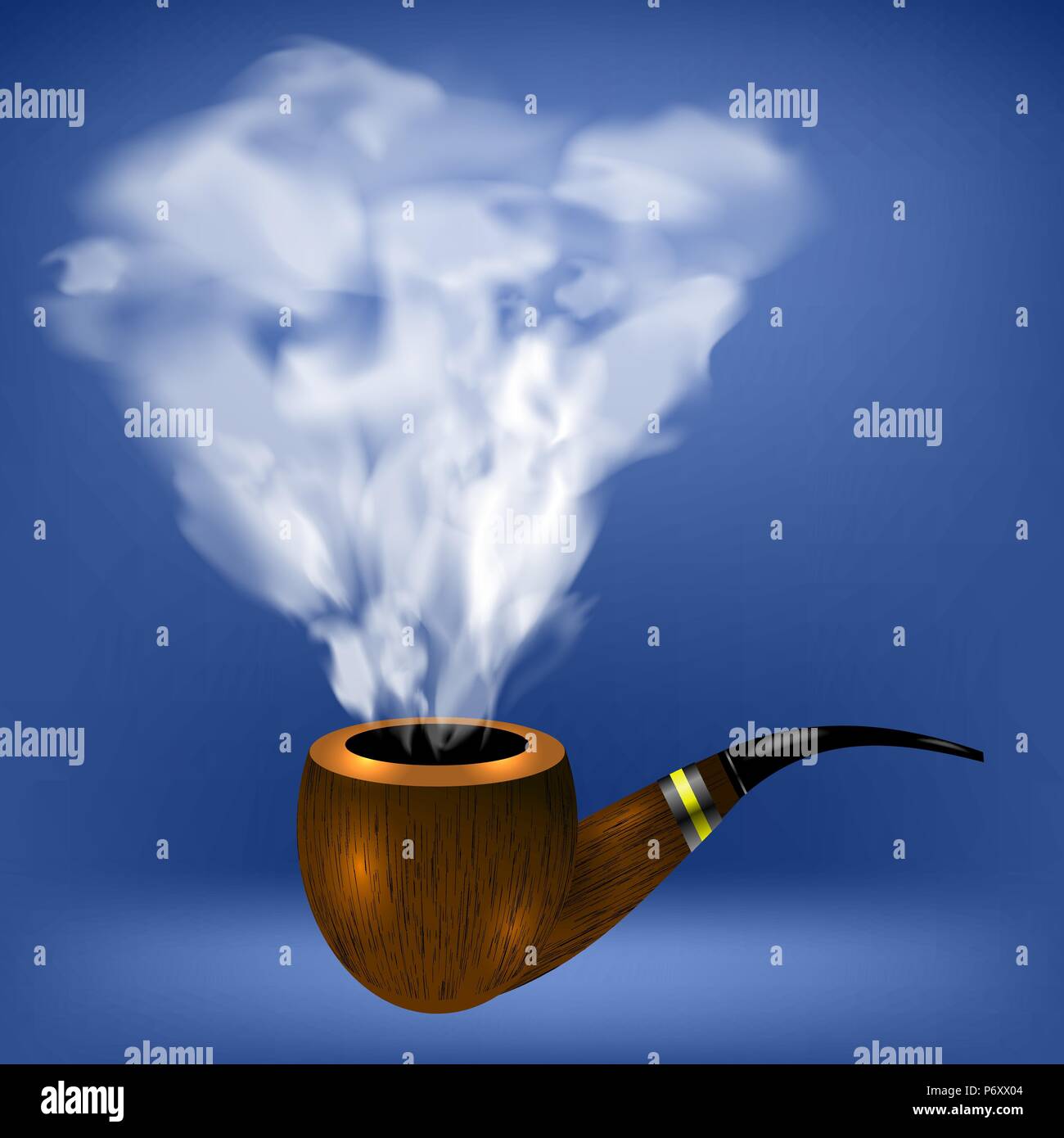 Retro Wooden Smoking Pipe Stock Vector Image & Art Alamy