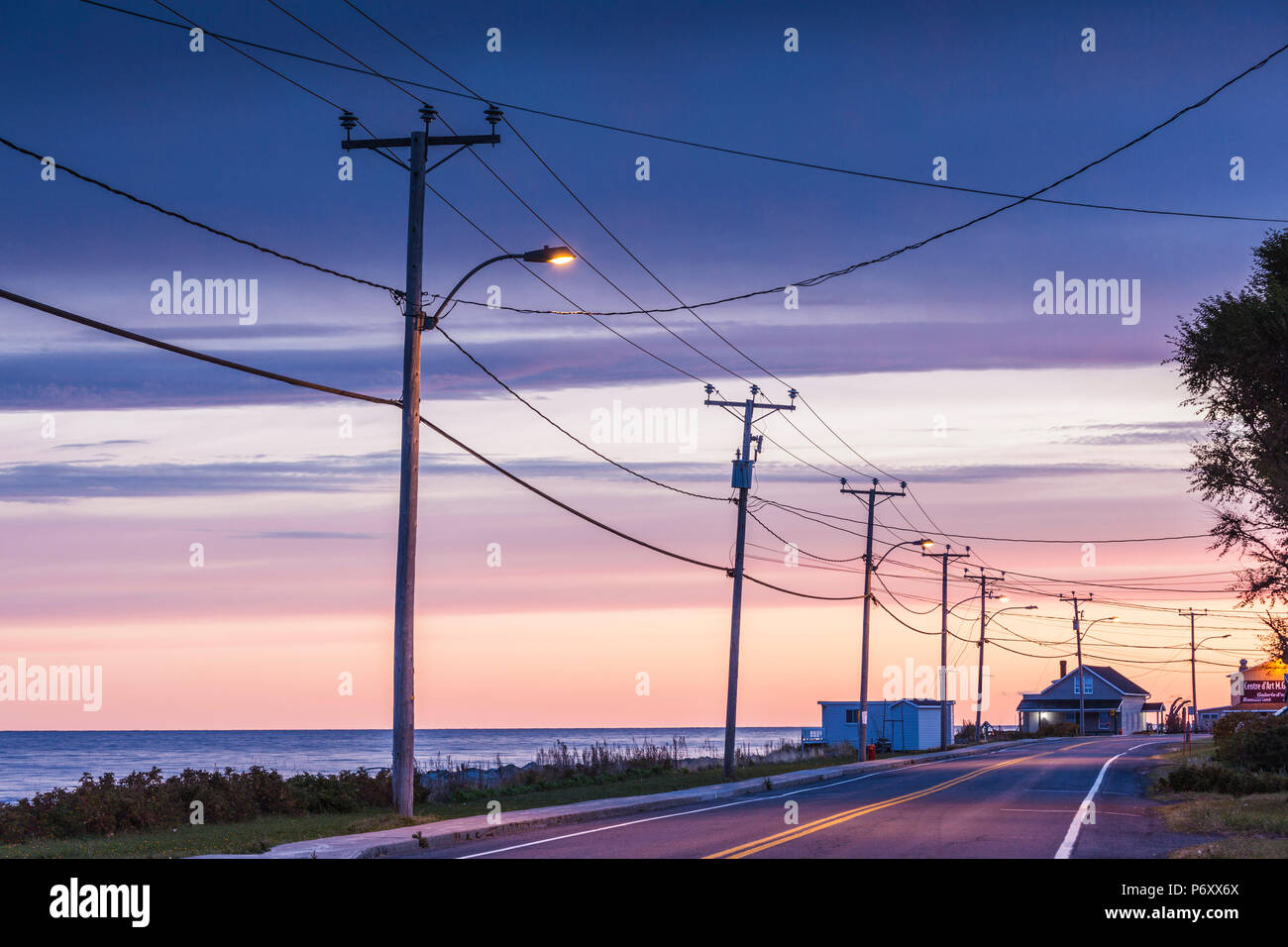 Canada, Quebec, Gaspe Peninsula, SainteFlavie, Rt 132 by the St