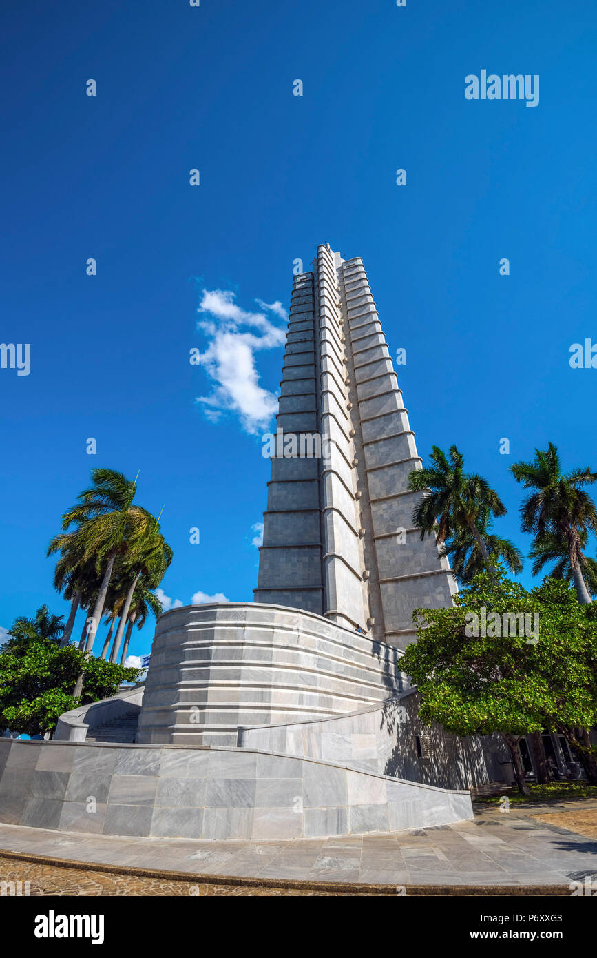 Cuba, Havana, Vedado, Plaza de la Revolucion Stock Photo
