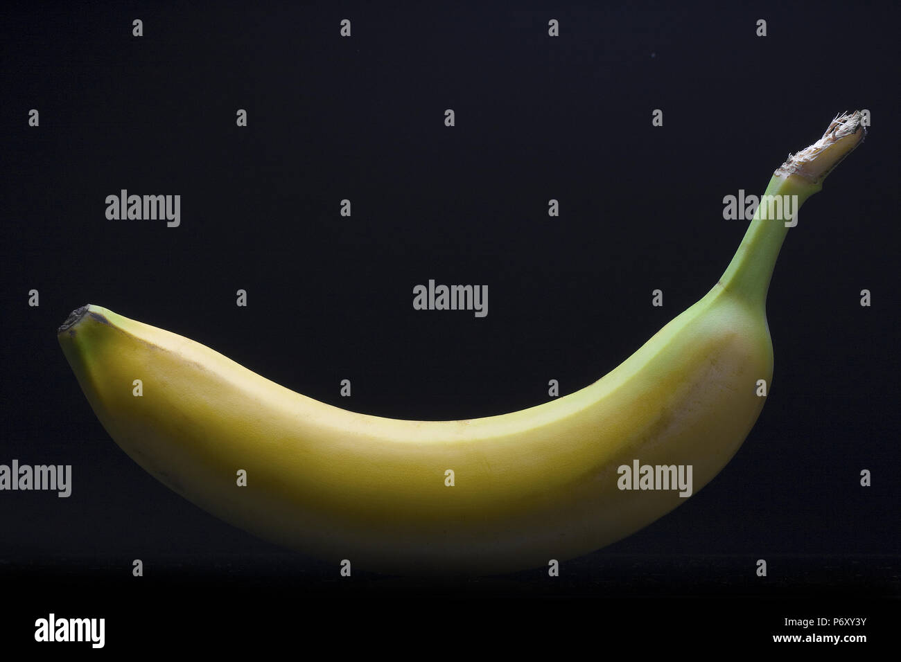 Banana on black background Stock Photo Alamy