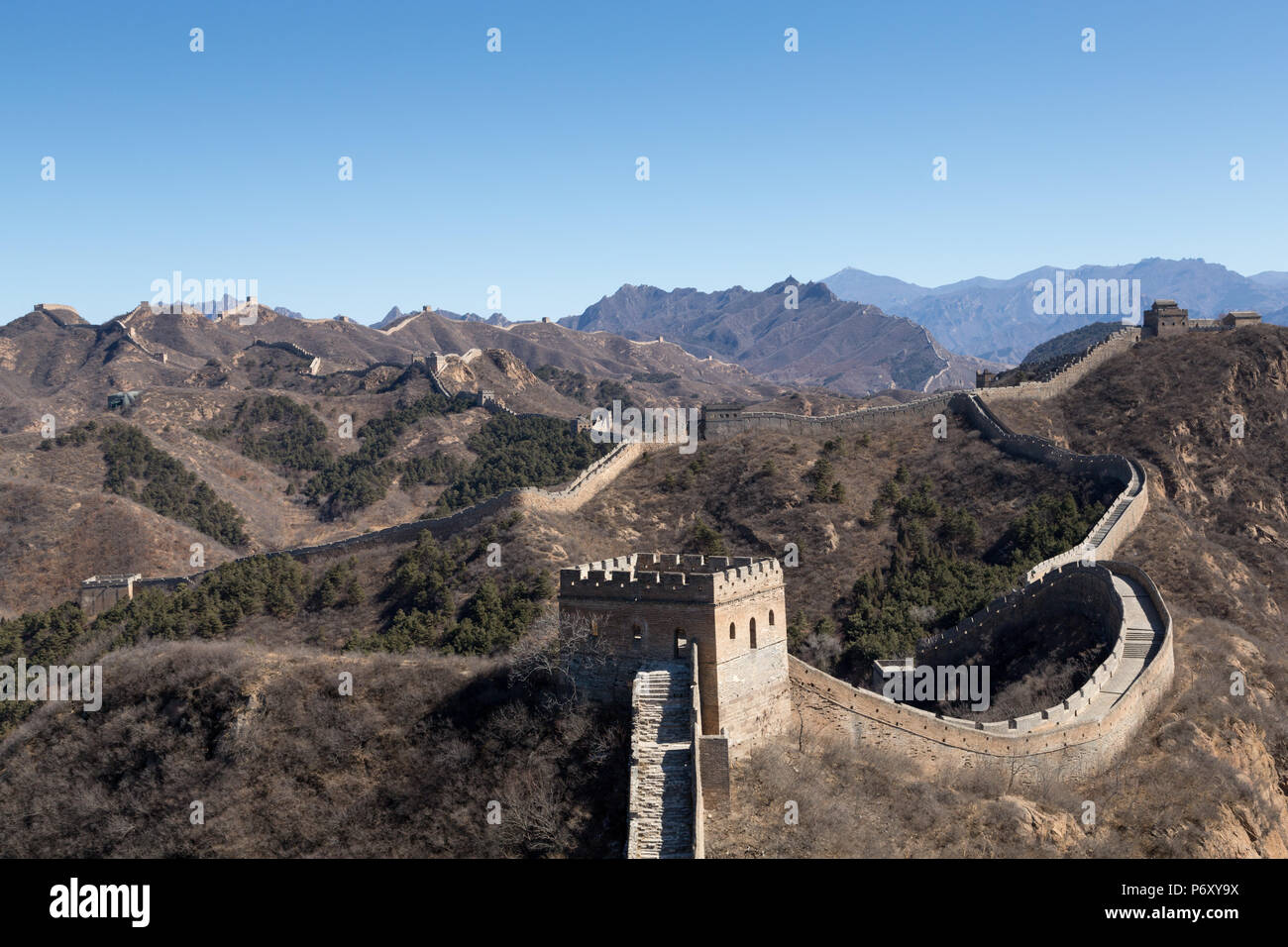 The Great Wall at Jinshanling, 130 km from Beijing, China. Stock Photo