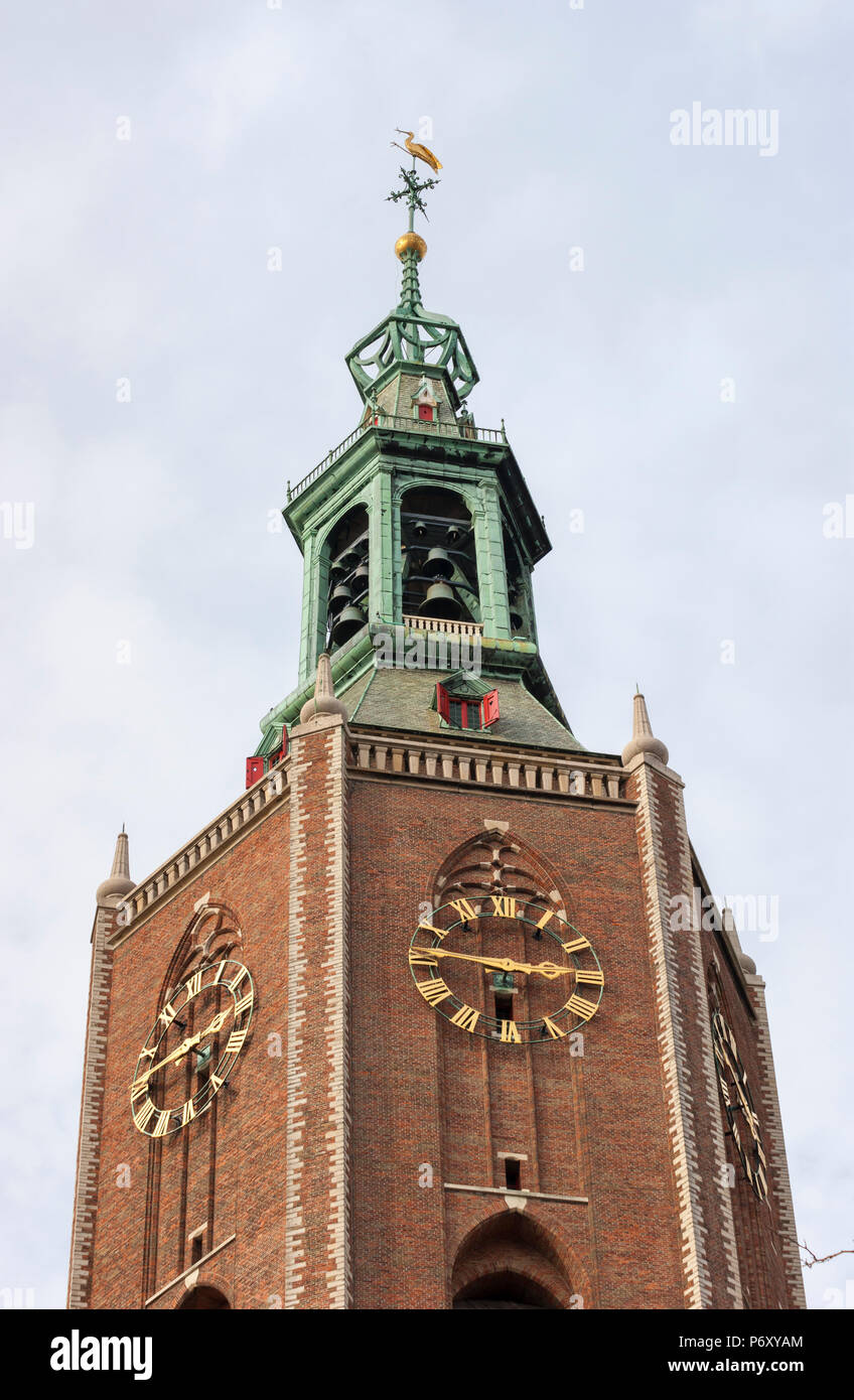 The bell tower of St. James' Church (de Sint-Jacobskerk), The Hague, Netherlands Stock Photo