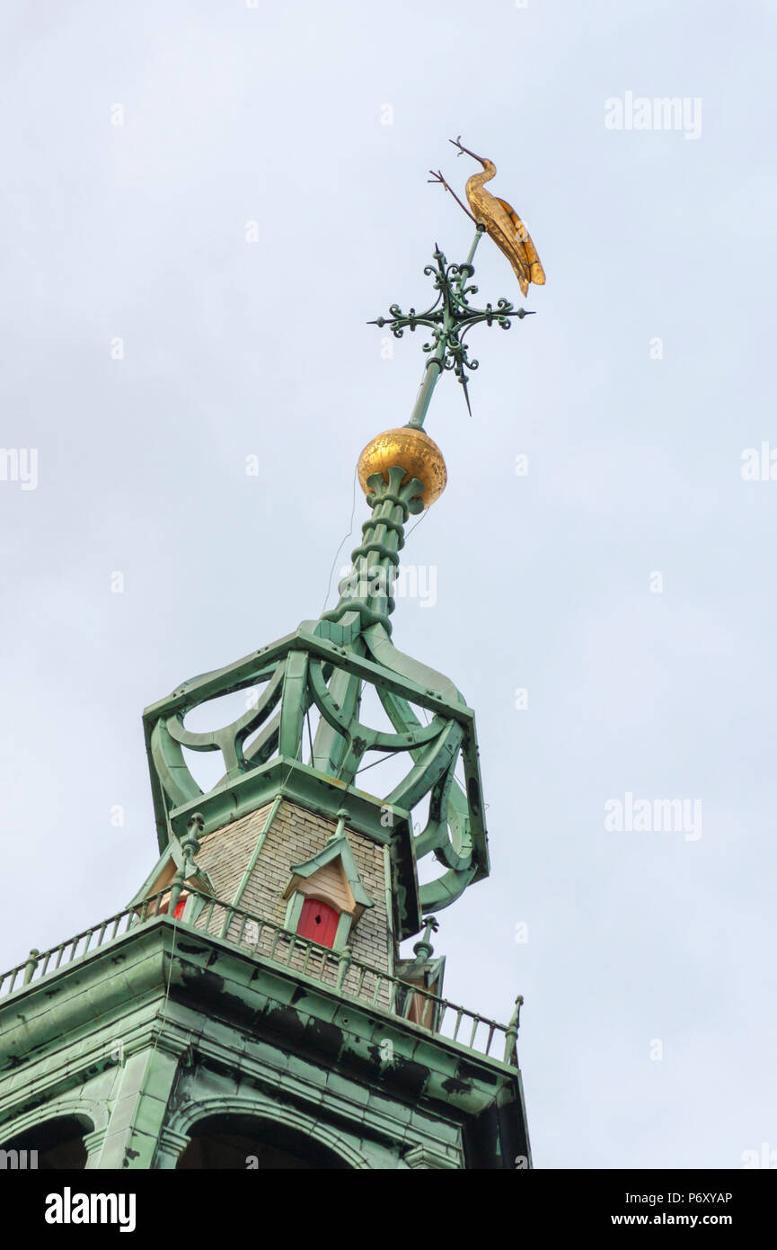 The bell tower of St. James' Church (de Sint-Jacobskerk), The Hague, Netherlands Stock Photo