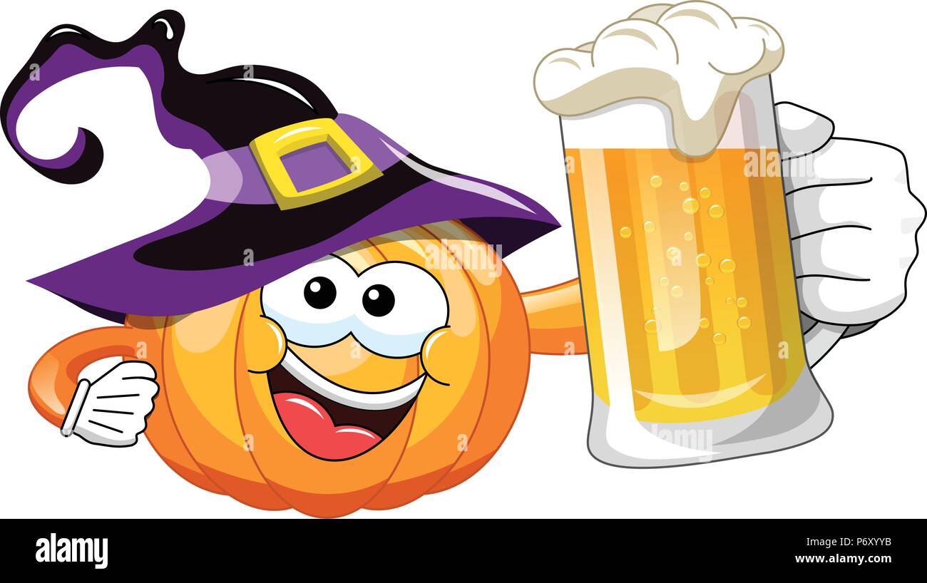 Cartoon Halloween Pumpkin Drinking Beer Isolated Stock Vector Image cartoon-halloween-pumpkin-drinking-beer-isolated-stock-vector-image