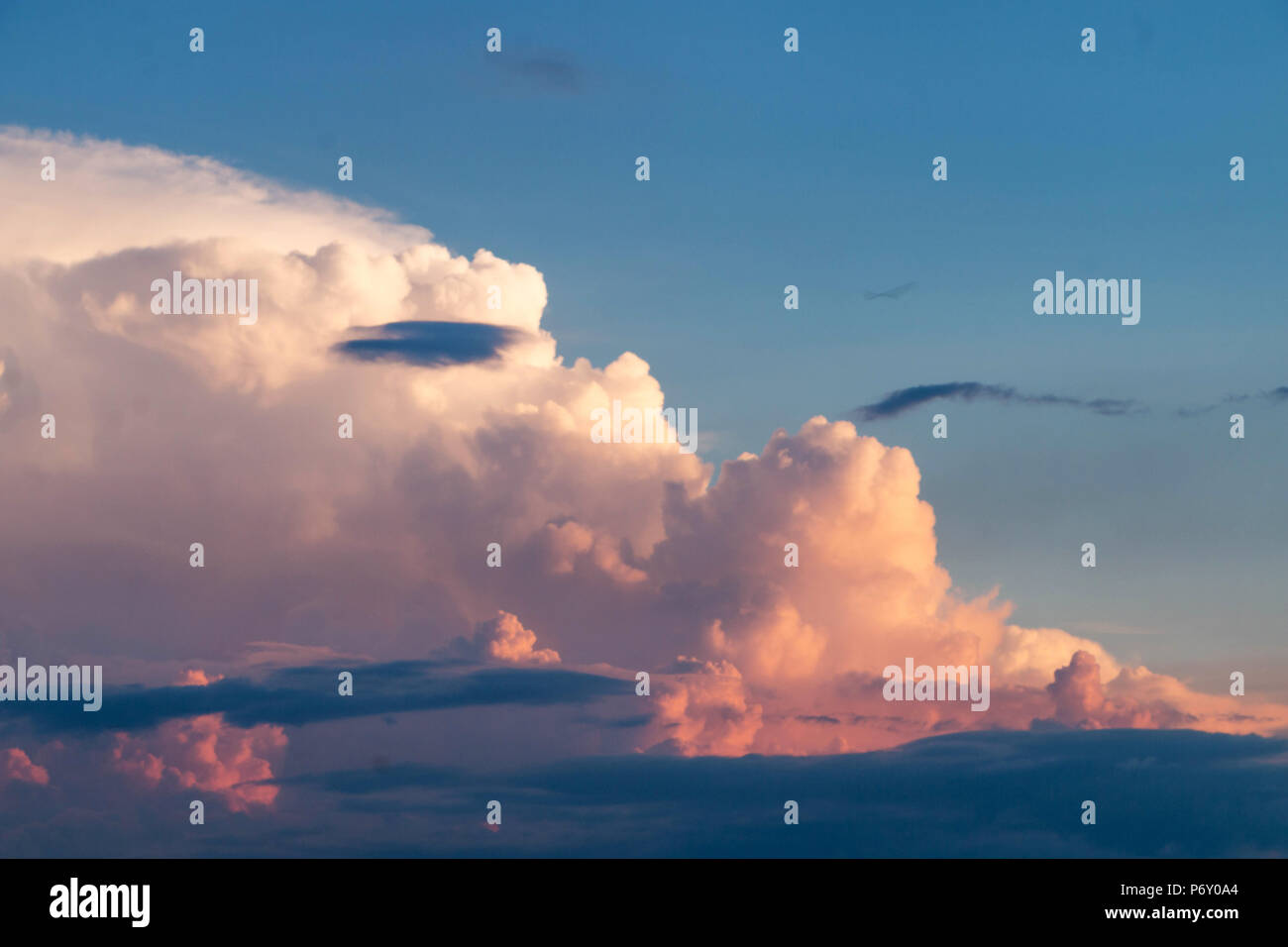 Beautiful cirrus in the summer Stock Photo