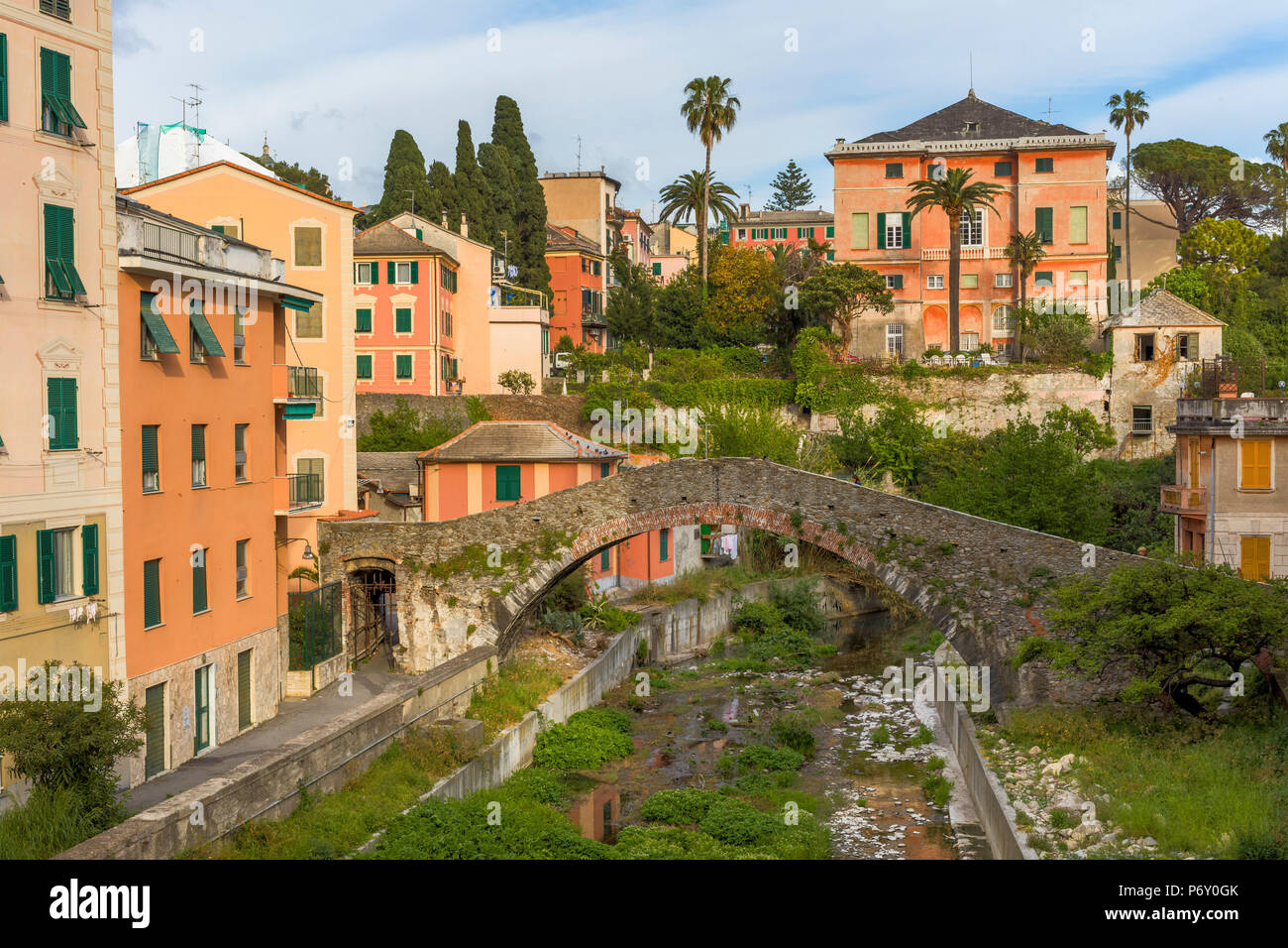 Nervi, fishing village, quartiere of Genoa, Liguria, Italy Stock Photo