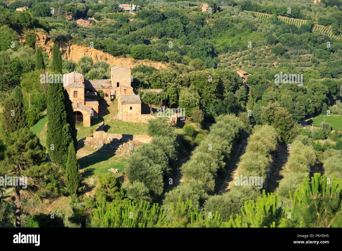 Italy, Tuscany, Siena district, Val di Chiana, Montepulciano, view from ramparts Stock Photo