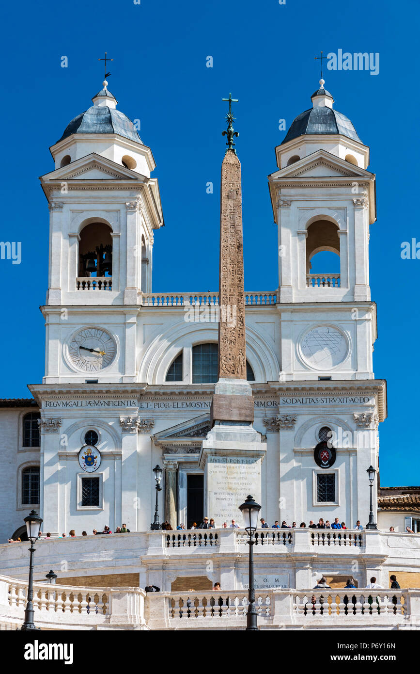 The church of the Santissima Trinita dei Monti, Rome, Lazio, Italy ...