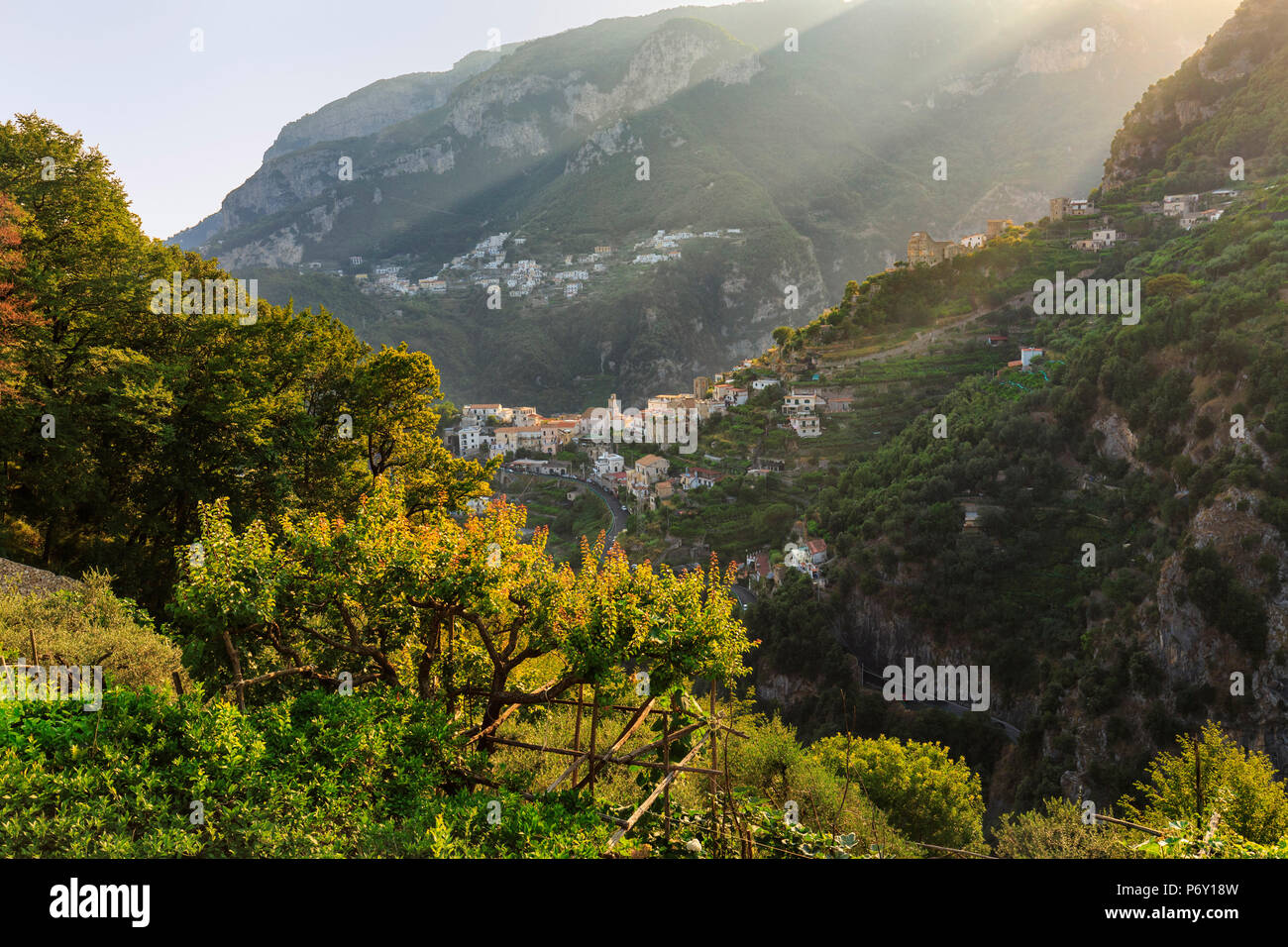 Italy, Campagnia, Amalfi Coast, Ravello. The valley around Ravello. Stock Photo