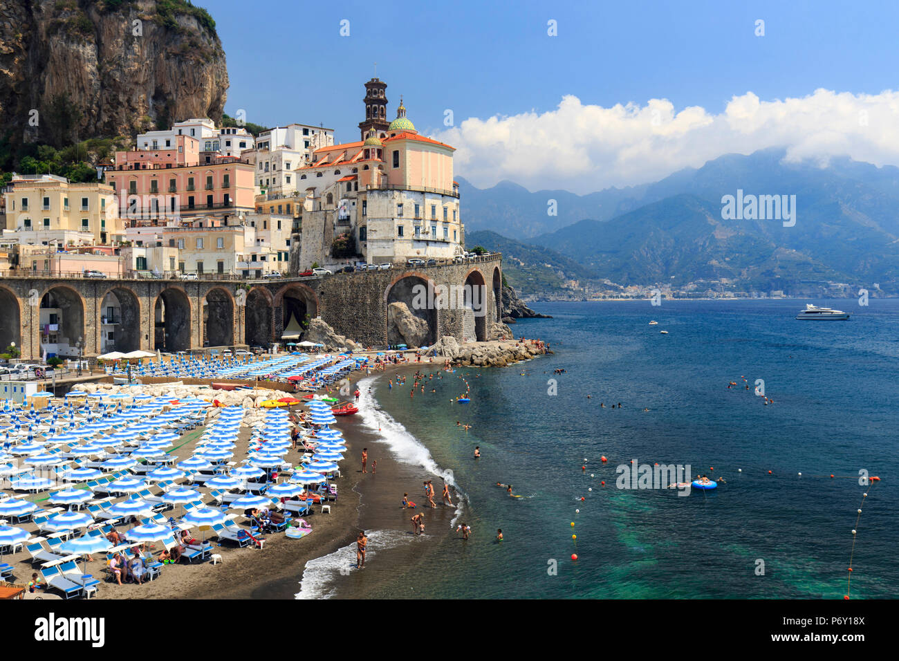 Italy, Campania, Amalfi Coast, Salerno district. Peninsula of Sorrento. Atrani. Stock Photo