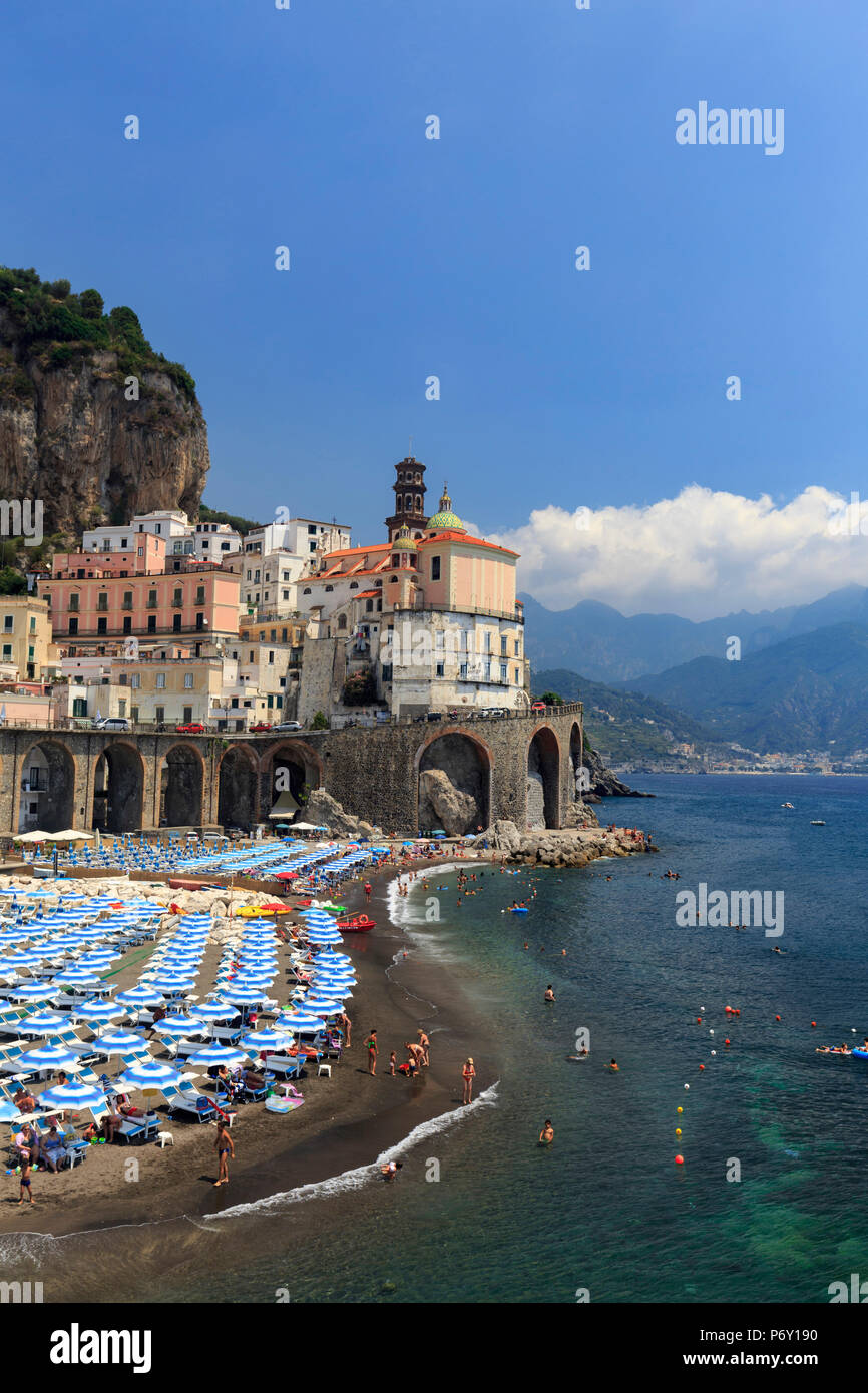 Italy, Campania, Amalfi Coast, Salerno district. Peninsula of Sorrento. Atrani. Stock Photo