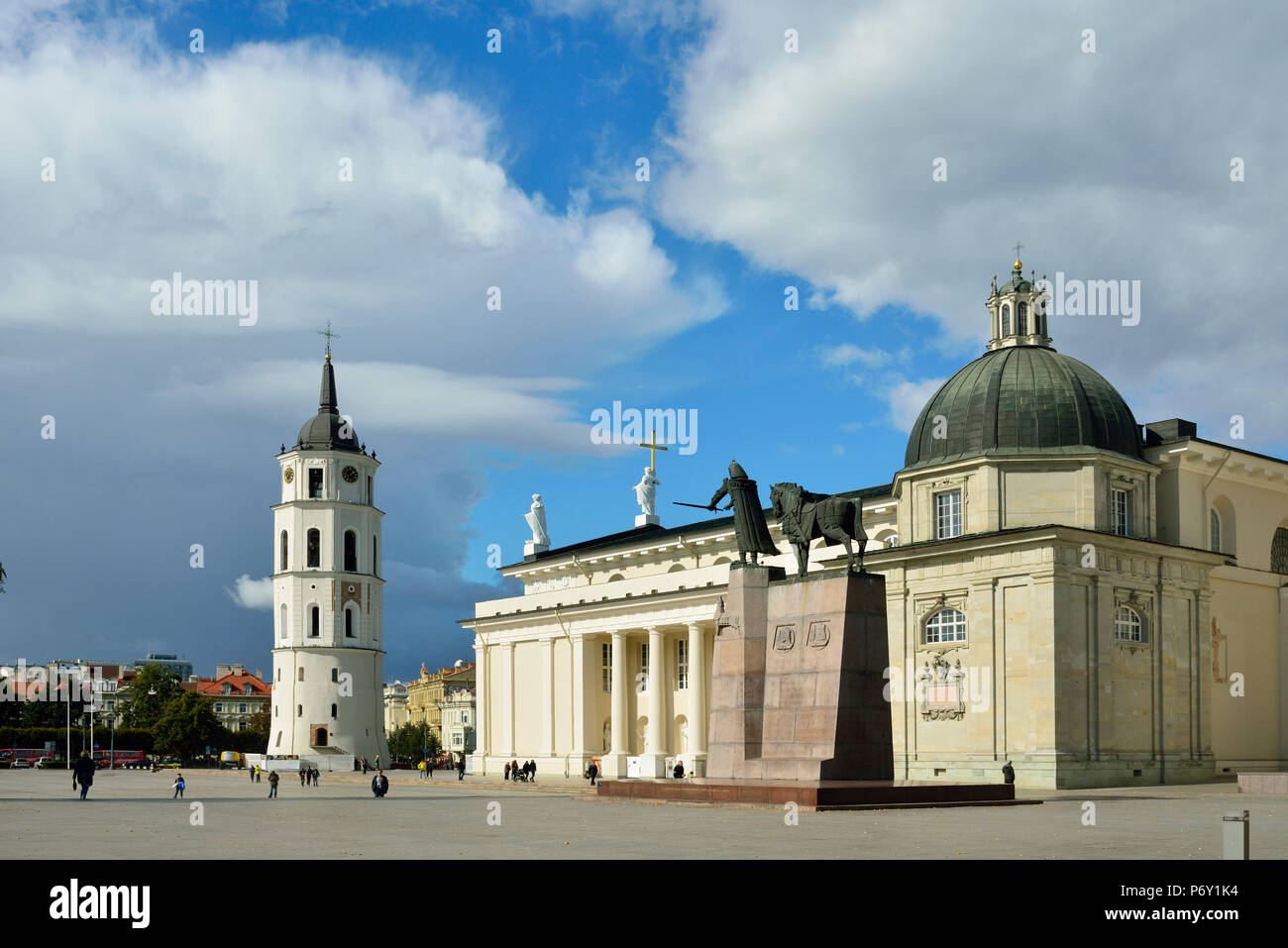 The Cathedral of St. Stanislav and St. Vladislav with the bell tower. It is the most important place of worship for Lithuaniaâ€™s Catholics. A Unesco World Heritage Site, Vilnius. Lithuania Stock Photo