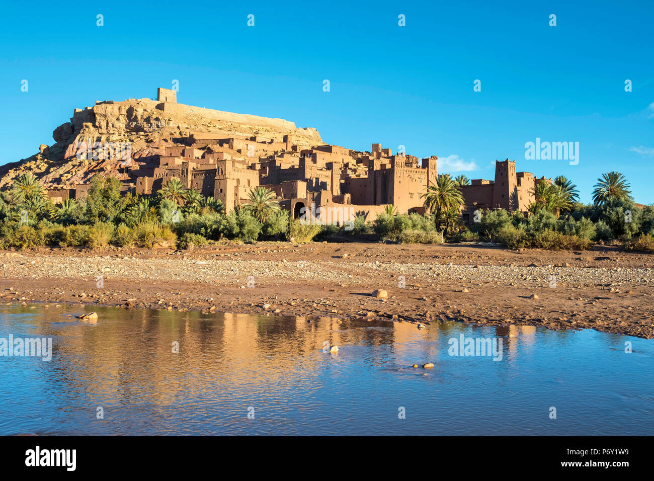 Morocco, Sous-Massa (Sous-Massa-Draa), Ouarzazate Province. Ksar of Ait Ben Haddou (Ait Benhaddou). Stock Photo