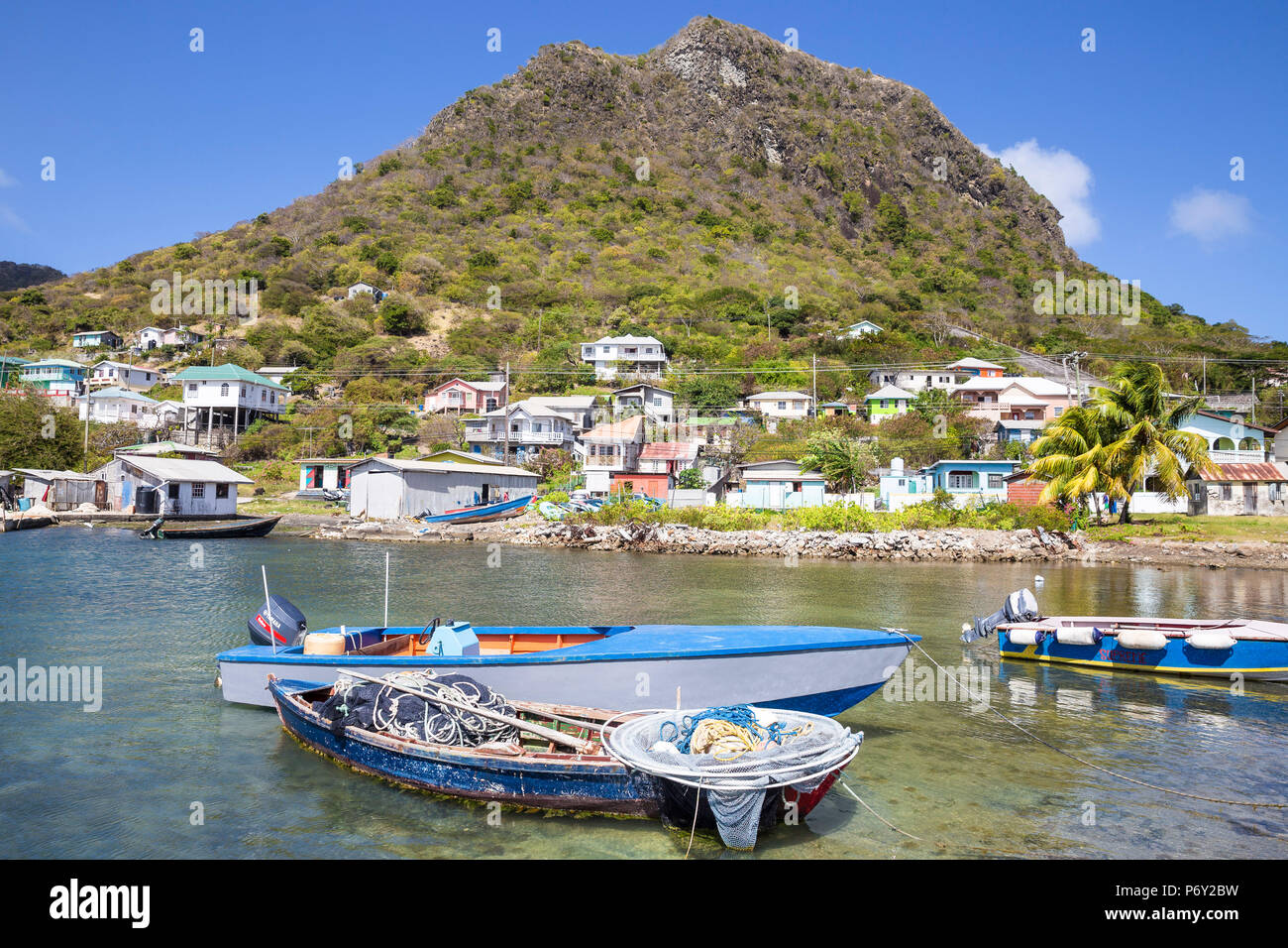 St Vincent and The Grenadines, Union Island, Ashton, Fishing boat Stock Photo Alamy