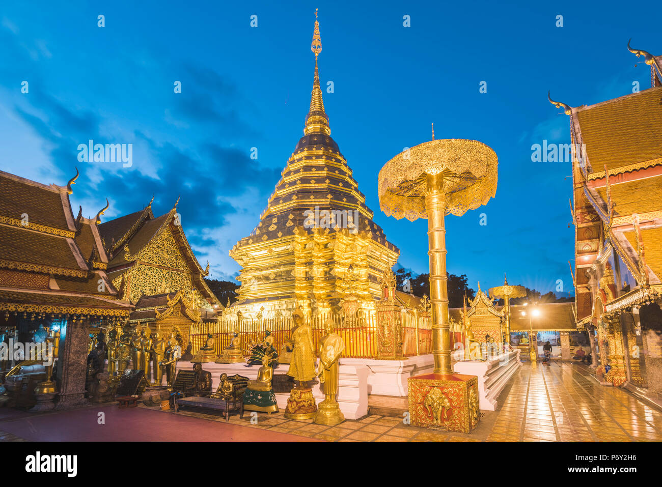 Wat Phrathat Doi Suthep, Chiang Mai, Thailand. Stock Photo