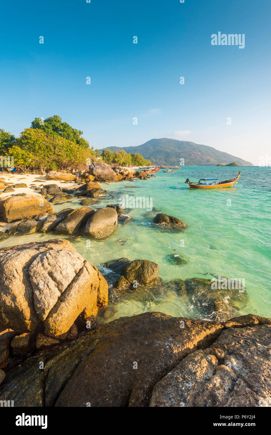 Sunrise Beach, Ko Lipe, Satun Province, Thailand. Coastal landscape. Stock Photo