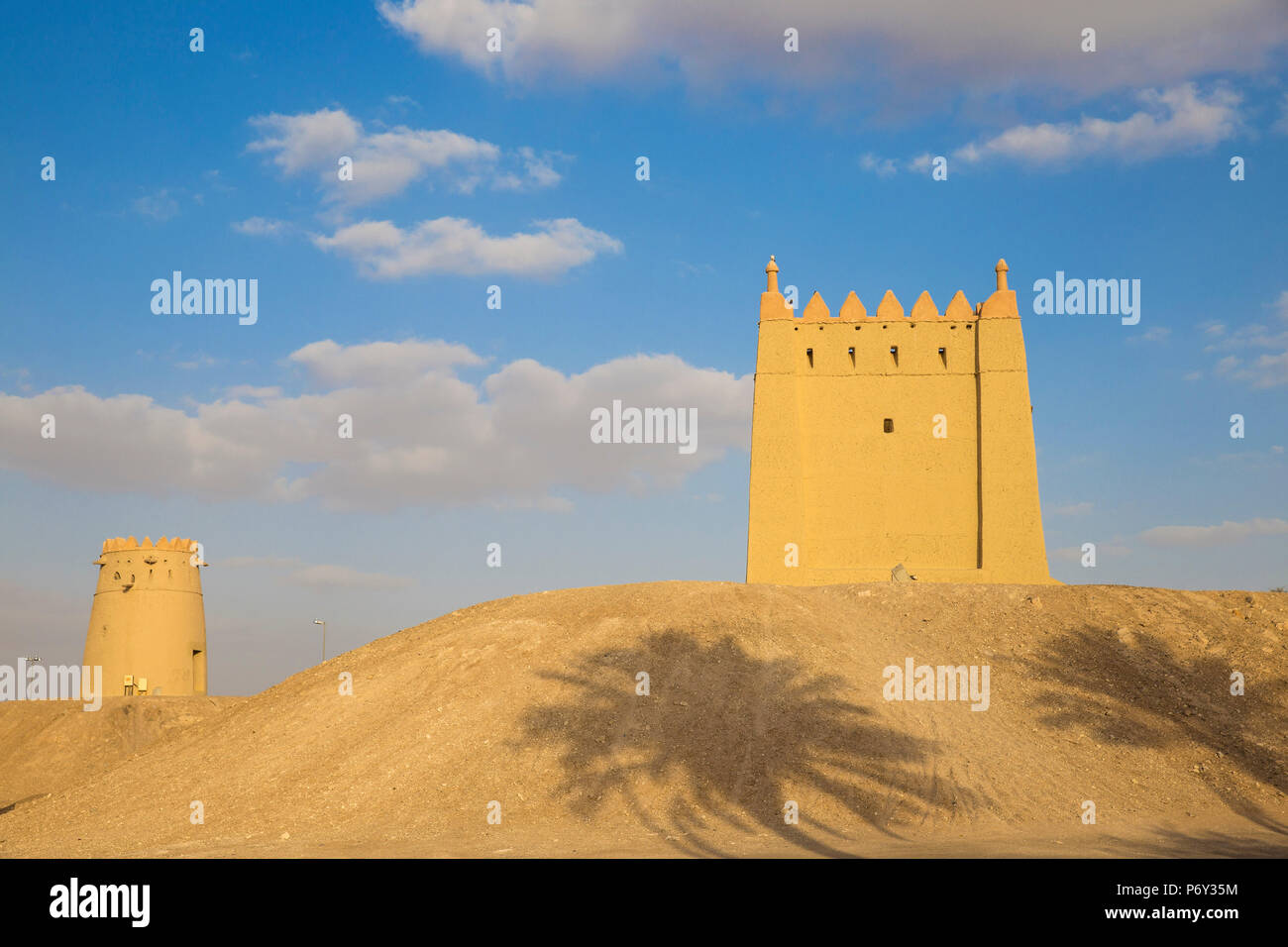 United Arab Emirates, Abu Dhabi, Al Ain, Hili, Hili Towers Stock Photo