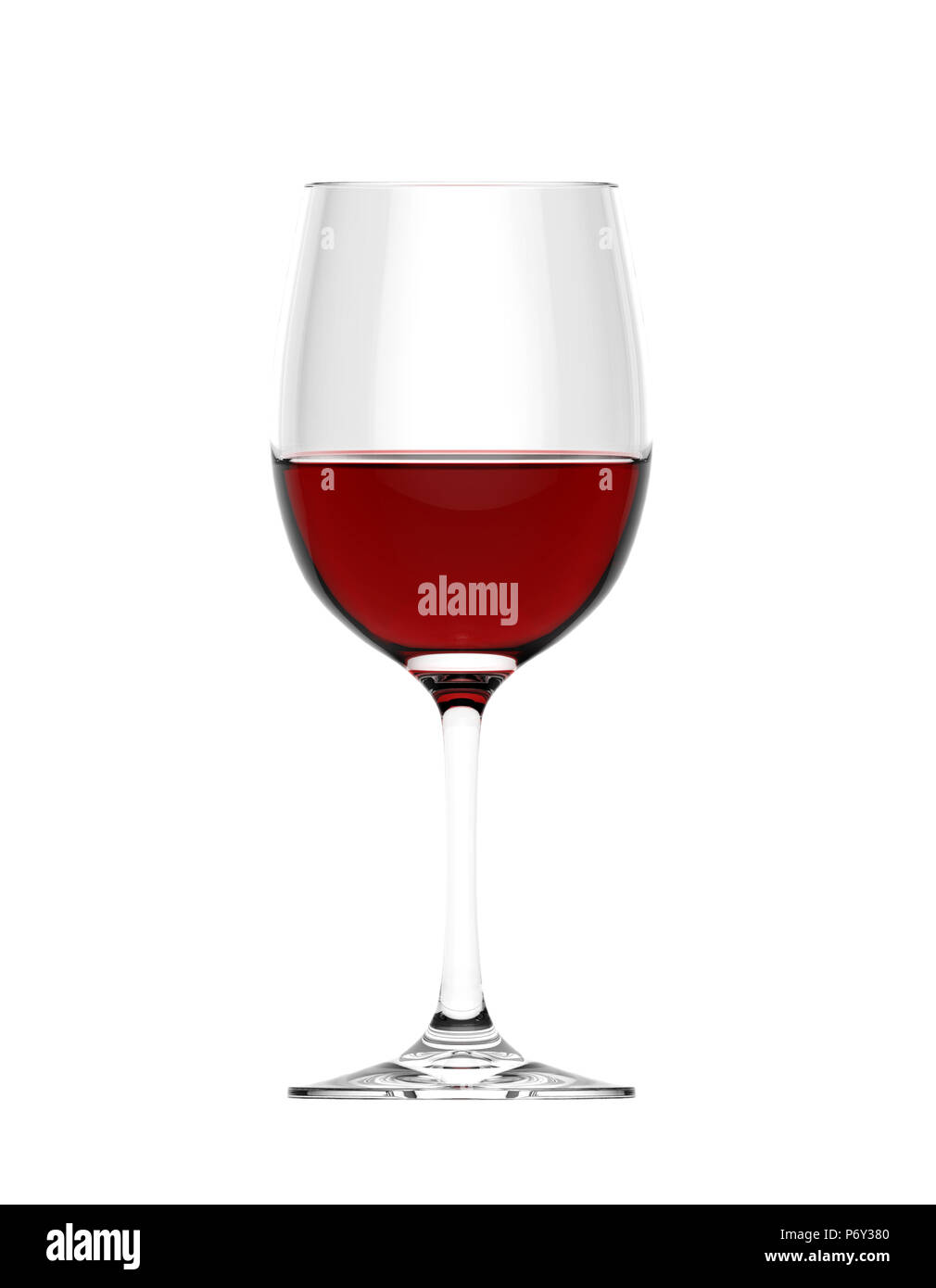 Glass of red wine on a white background Stock Photo - Alamy