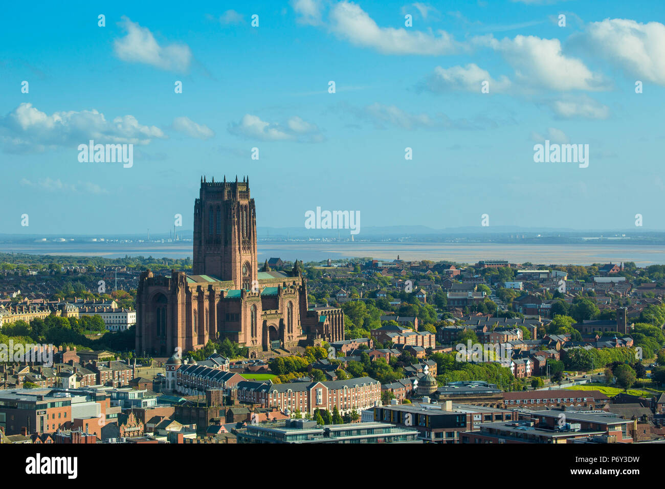 England, Merseyside, Liverpool, View of Liverpool Cathedral built on St James Mount Stock Photo