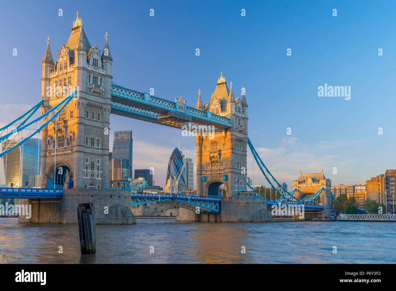 UK, England, London, Tower Bridge over River Thames Stock Photo