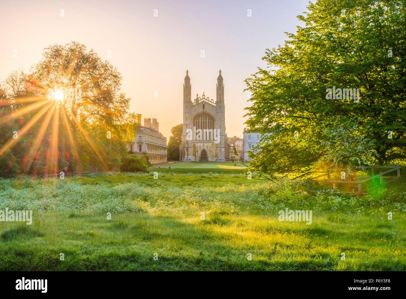 UK, England, Cambridgeshire, Cambridge, The Backs, King's College, King's College Chapel Stock Photo