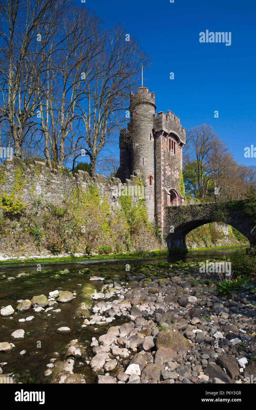 UK, Northern Ireland, County Antrim, Glenarm, Barbican Gate, entrance to Glenarm Castle Stock Photo