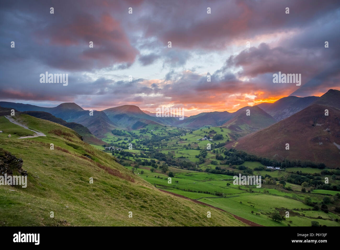 UK, England, Cumbria, Lake District, Newlands Valley Stock Photo