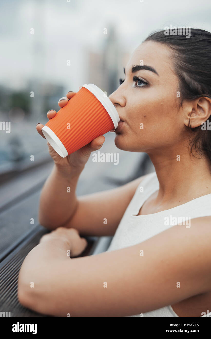Slim coffee cup stock image. Image of drink, white, beverages - 12365085