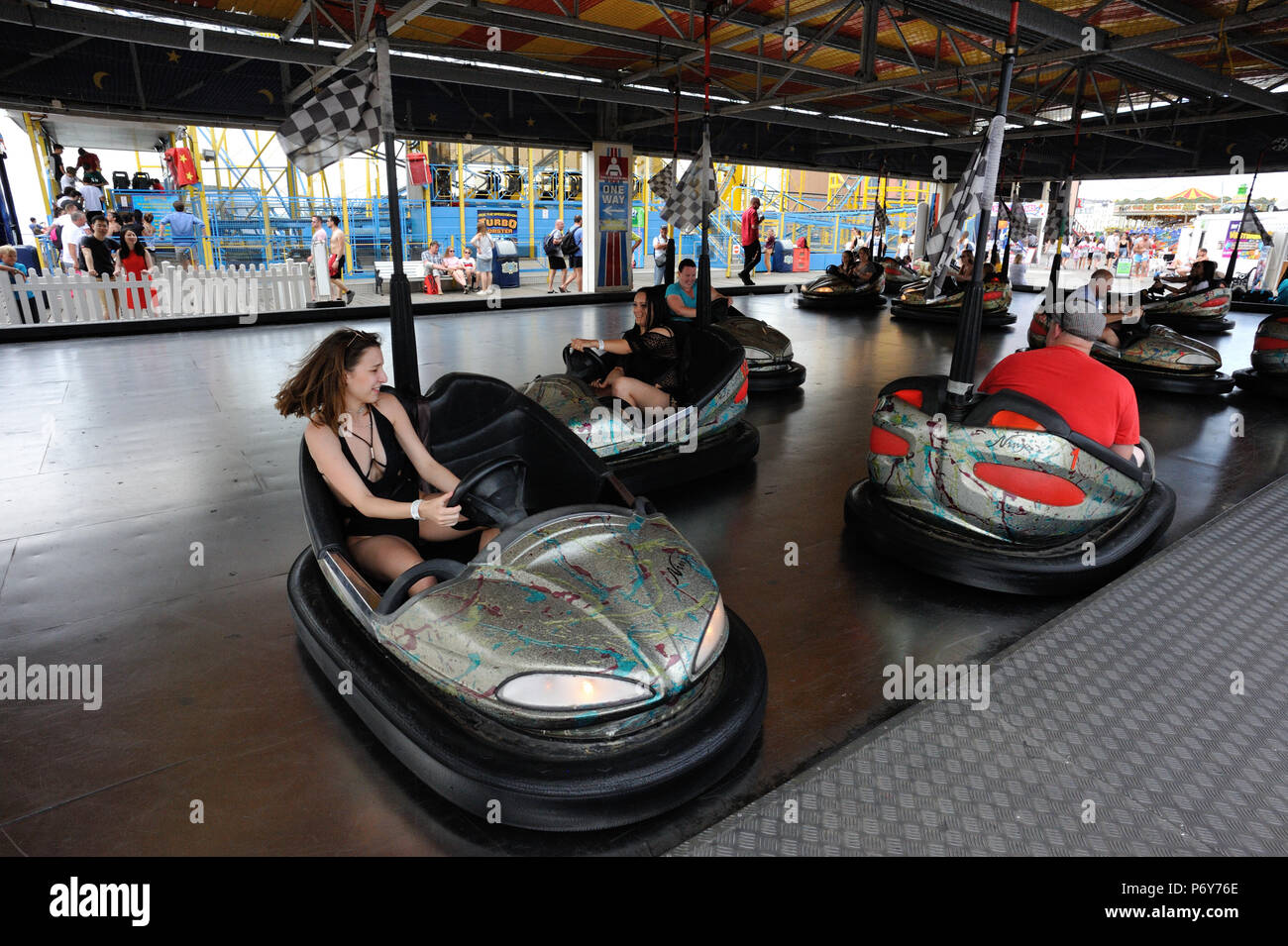 Dodgems, Bumper cars on Brighton Palace Pier, English Seaside Town, Brighton & Hove, East Sussex