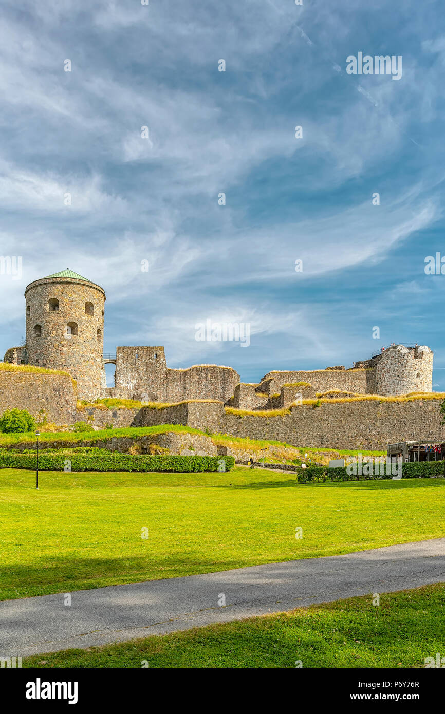 Bohus Fortress lies along the old Norwegian Swedish border in Kungalv, Bohuslan, Sweden. Stock Photo