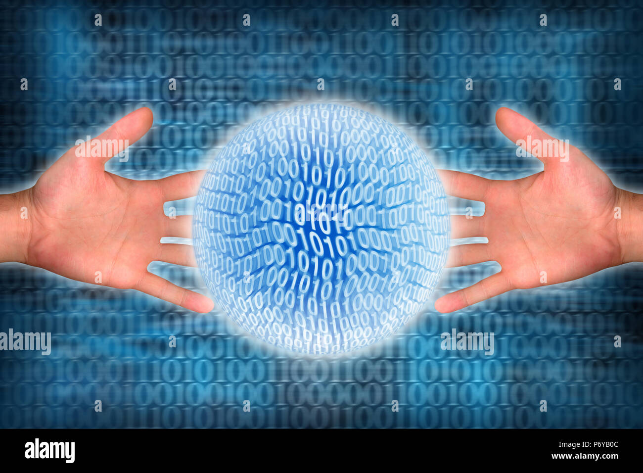 conceptual background image of hands reaching each other Stock Photo