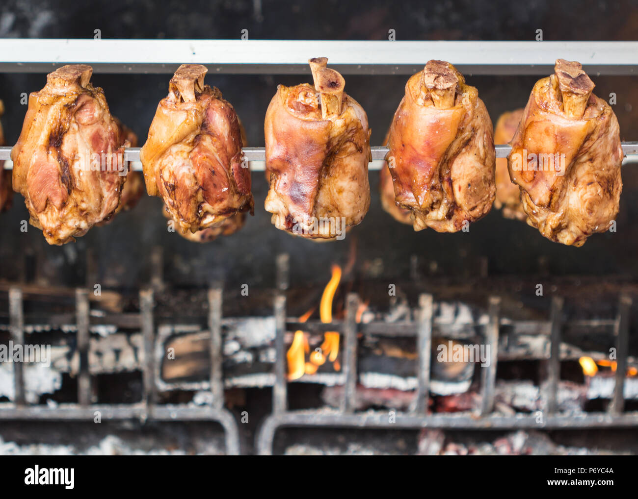 German pork legs / pork knuckle / BBQ Grill Stock Photo Alamy