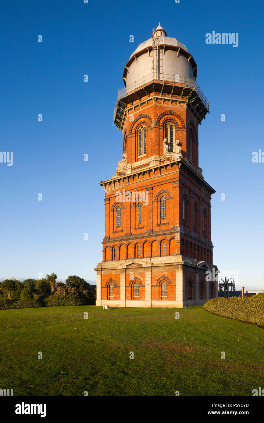 New Zealand, South Island, Southland, Invercargill, the water tower, built 1888, dawn Stock