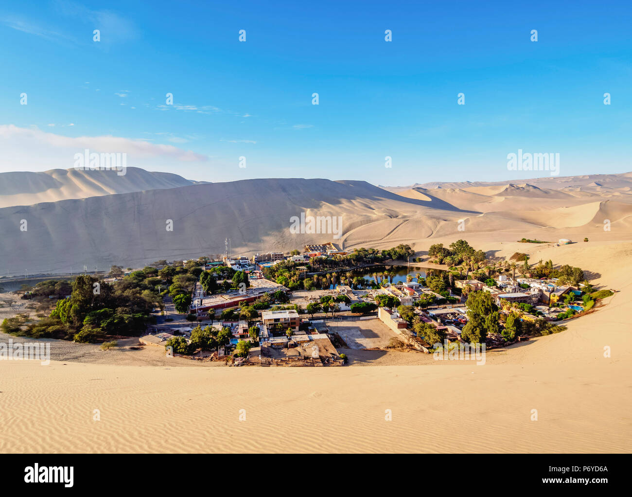 Huacachina Oasis, elevated view, Ica Region, Peru Stock Photo - Alamy