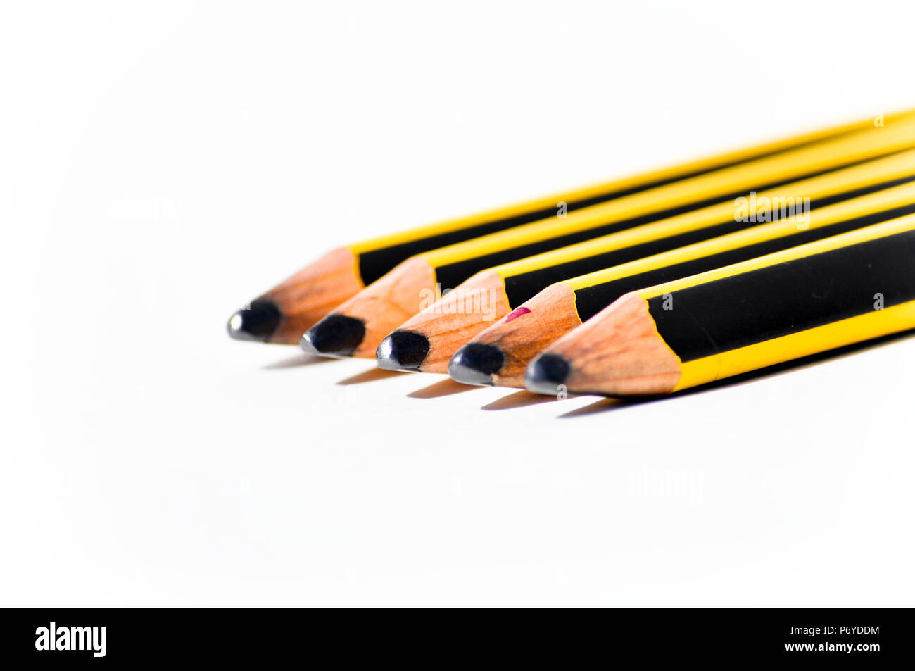 Pencils with points Stock Photo