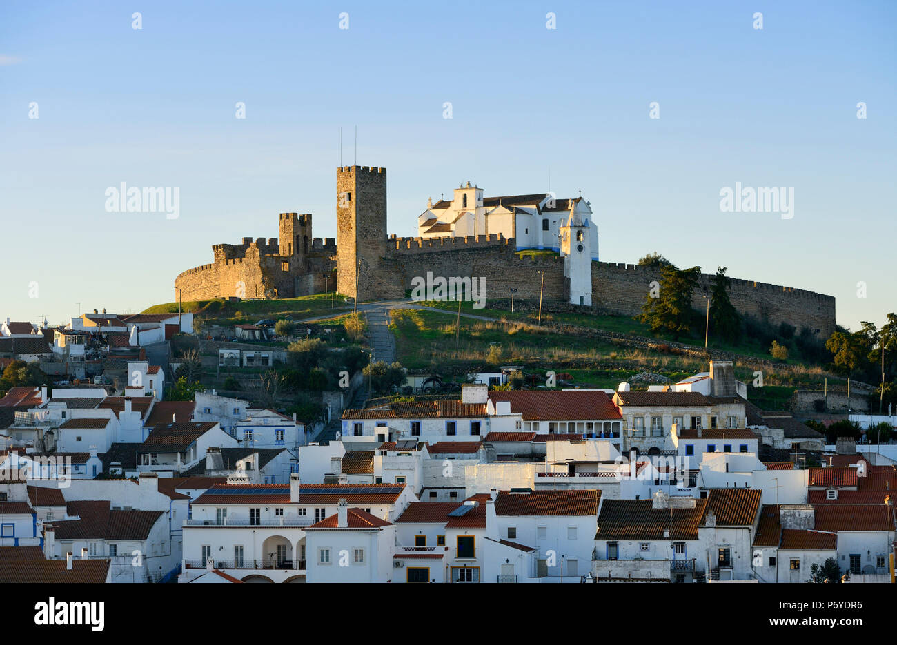 The 13th century medieval castle of Arraiolos. Alentejo, Portugal Stock Photo