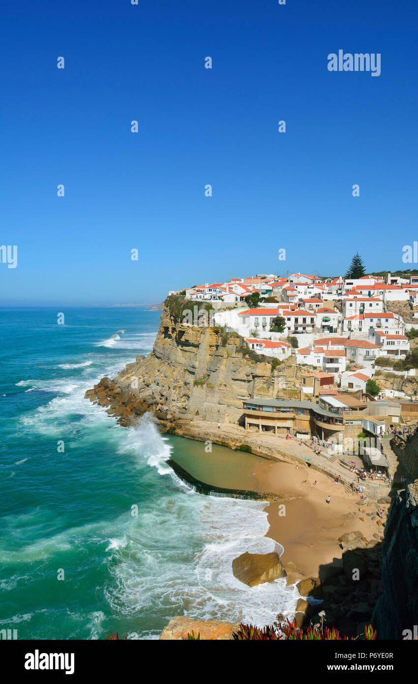 Azenhas do mar. Colares, Sintra. Lisbon district, Portugal Stock Photo