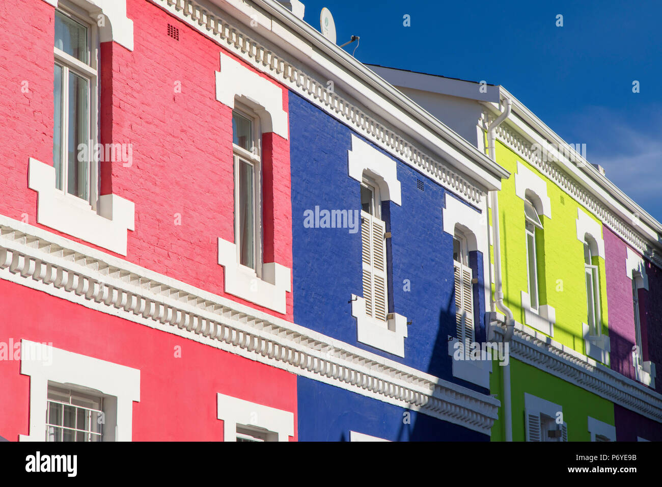 Colourful houses in De Waterkant, Cape Town, Western Cape, South Africa Stock Photo
