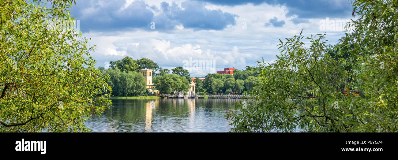 Holguin pond in Peterhof. St Petersburg, Russia Stock Photo