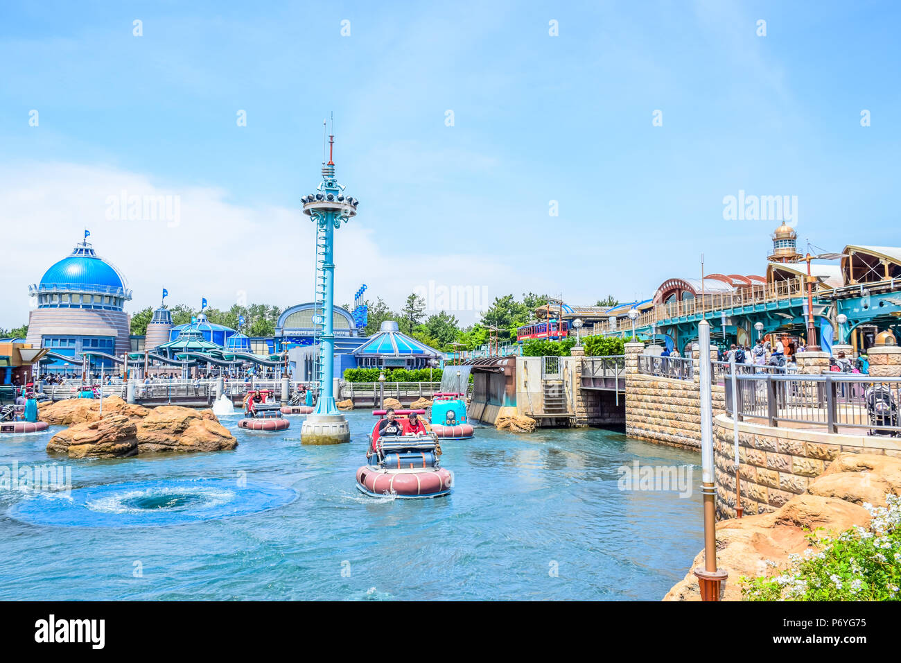 Aquatopia Attraction In Port Discovery Area In Tokyo Disneysea Located In Urayasu Chiba Japan