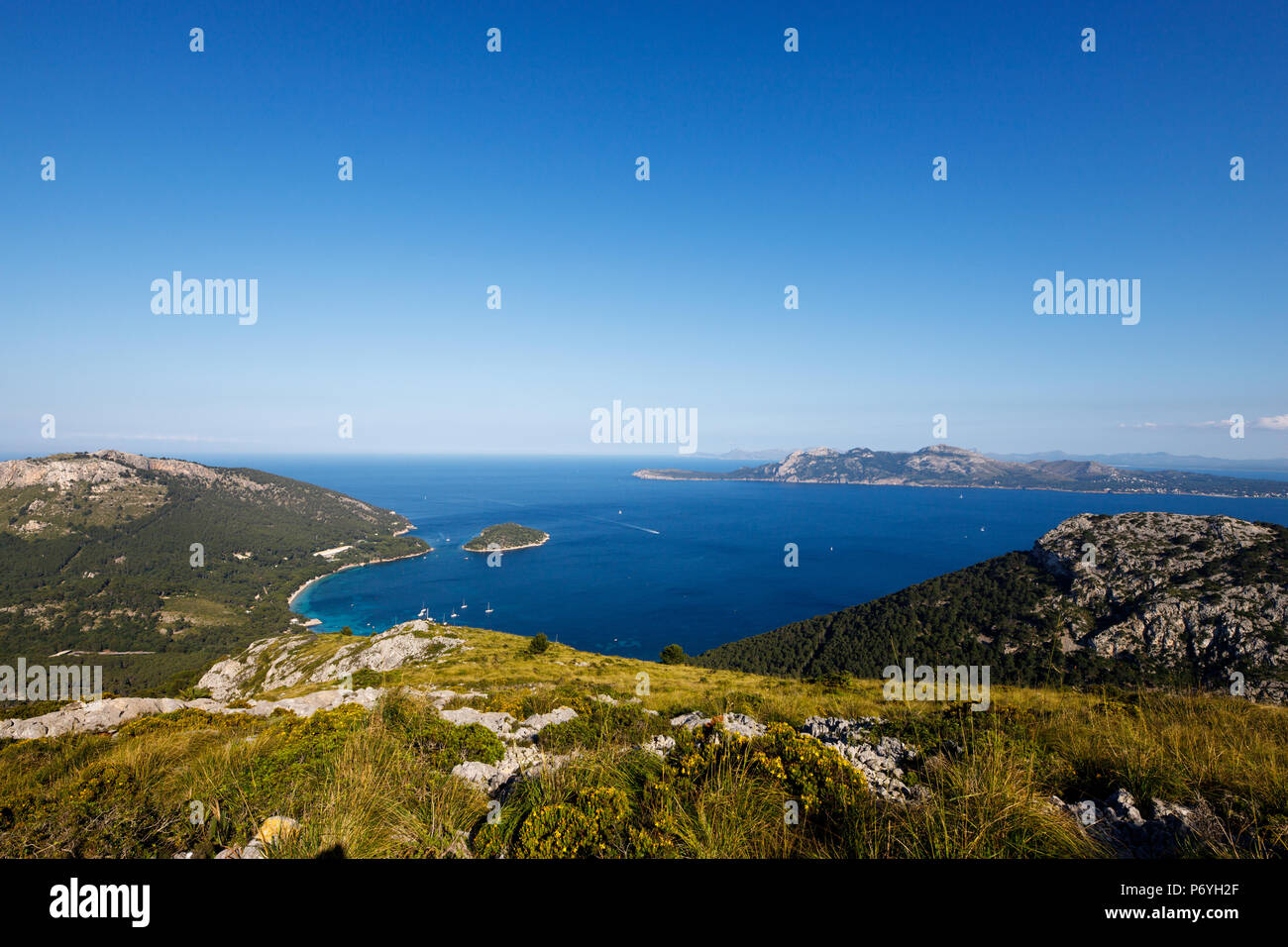 Formentor, seascape, Serra de Tramuntana, Mallorca Spain World heritage UNESCO Stock Photo