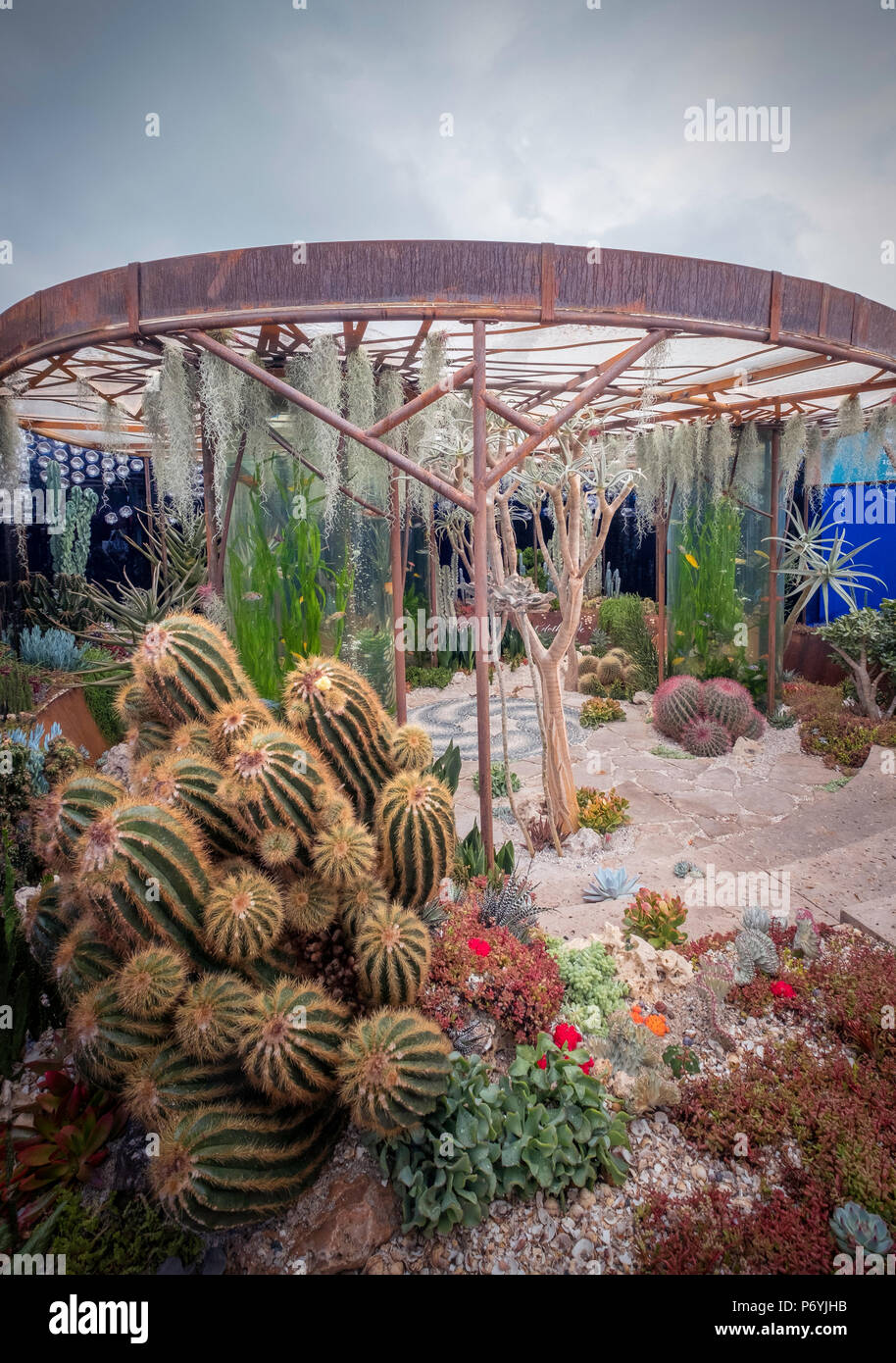 The Pearlfisher garden, at the Chelsea Flower Show 2018, London, UK. Stock Photo