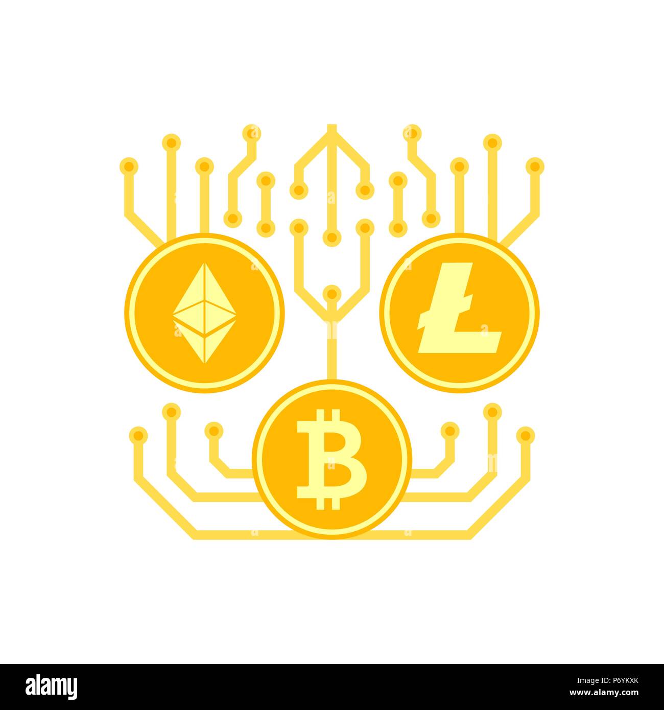 Bitcoin transaction infographic Stock Vector Images - Alamy
