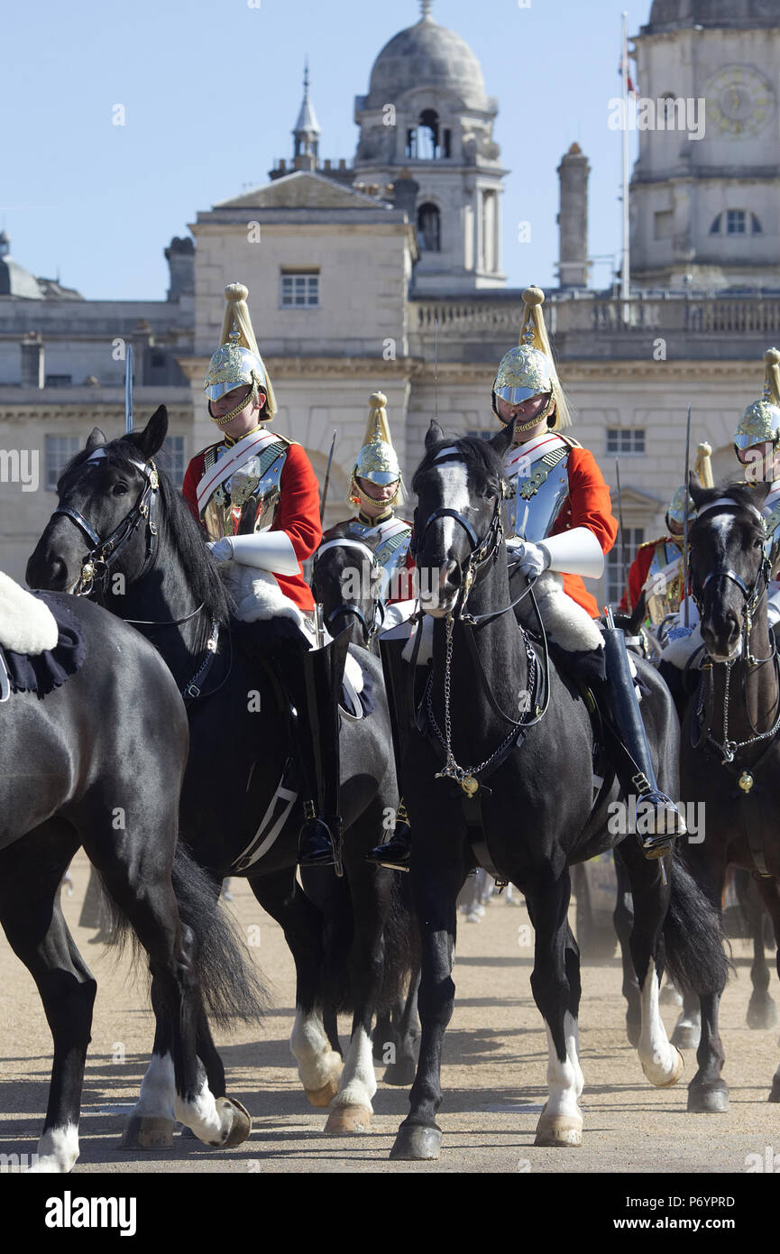 Household Cavalry, the queens lifeguards Stock Photo